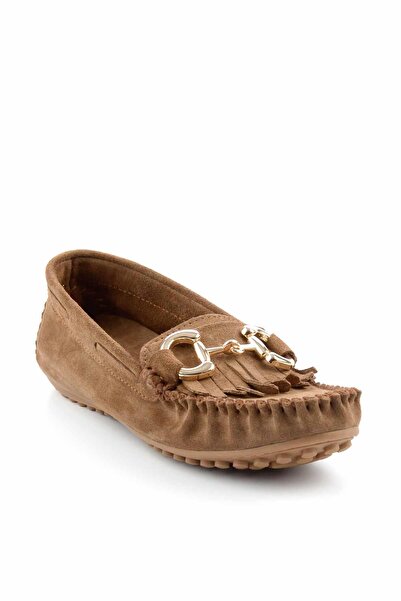 Bambi Mink Suede Women's Loafer Shoes01273301102