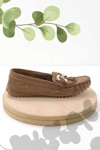 Bambi Damen-Loafer-Schuhe aus Nerz-Wildleder K 01273301102