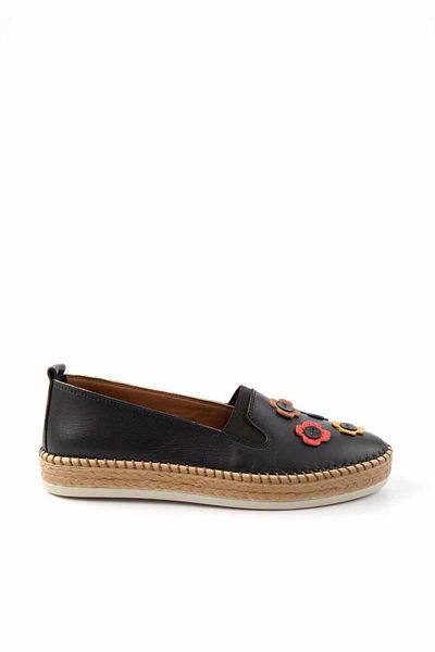 Bambi Schwarze Damen-Freizeitschuhe aus echtem Leder K 01300301503