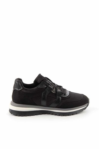Bambi Damen-Sneaker K aus schwarzem Satin 01512242538