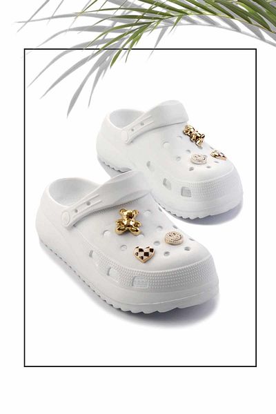 Bambi White Gel Women's Slippers K04445428159