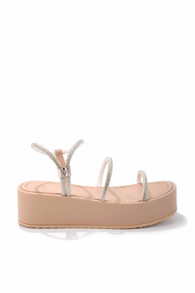 Bambi Nude Lame Stone Damen Sandalen K 05197100809