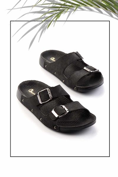 Bambi Women's Black Slippers - K04445031009