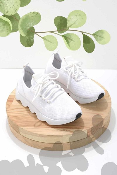 Bambi Weiß Stretch Damen Sneaker K 01828009017