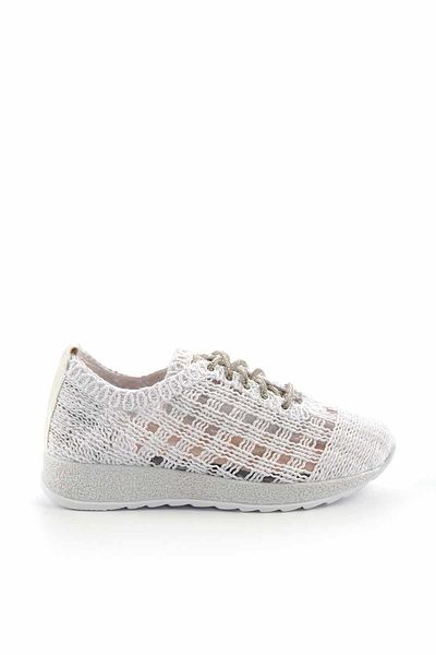 Bambi Weiße gestrickte Damen-Freizeitschuhe K 01511055516