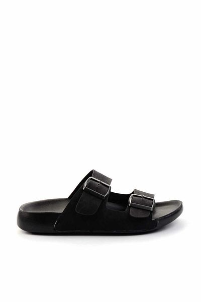 Bambi Μαύρες γυναικείες παντόφλες Nubuck K 04819301301
