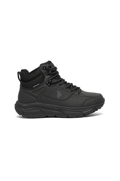 U.S. Polo Assn. Women's Black High-Top Waterproof Sneakers with Lace-Up Design – Stylish for All-Day Comfort