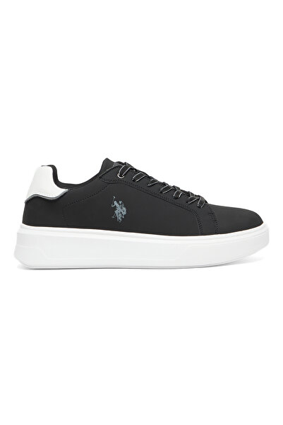 U.S. Polo Assn. Men's Black Low-Top Sneakers - Modern Style with Lace-Up Desi...