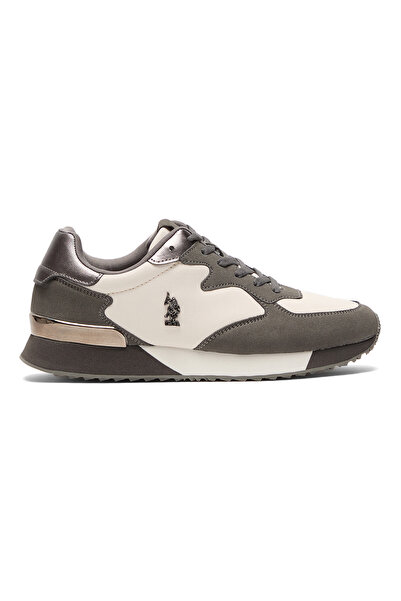 U.S. Polo Assn. Women's Grey & White Low-Top Sneakers - Stylish Accents with ...