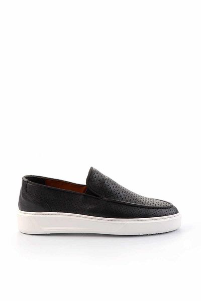 Bambi Black Genuine Leather Men's Casual Shoes E01378002903