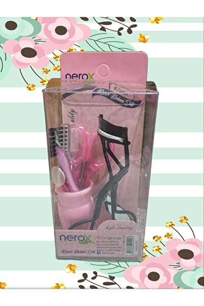 Nerox Pembe kutulu kişisel bakım seti kaş kirpık
