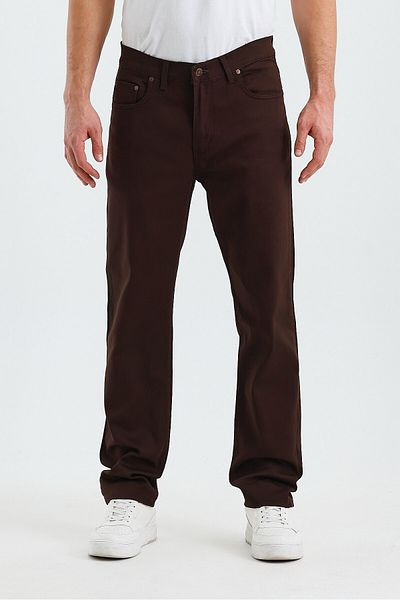WKM Pantaloni de blugi casual pentru bărbați, cu croiala obișnuită, cu picior lat, talie înaltă