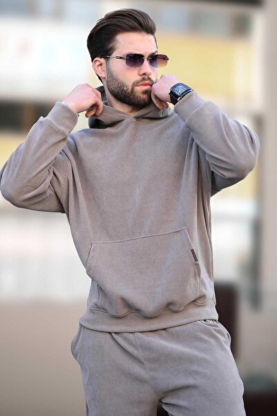 Madmext Gri Erkek Sweatshirt Eşofman Takımı E7401