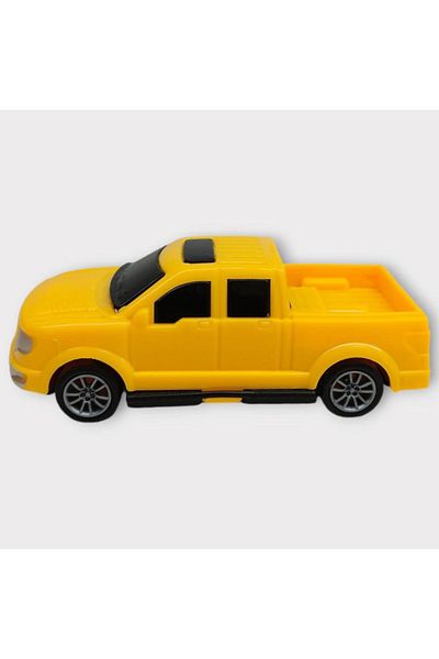 Angoravi Pull Drop Cars 10 cm - Yellow Pick-Up