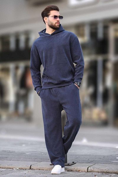 Madmext Σετ αθλητικής φόρμας ανδρικής μπλούζας Navy Blue E7401