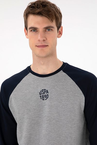 U.S. Polo Assn. Men's Gray Melange Sweatshirt 50293455 -Vr086