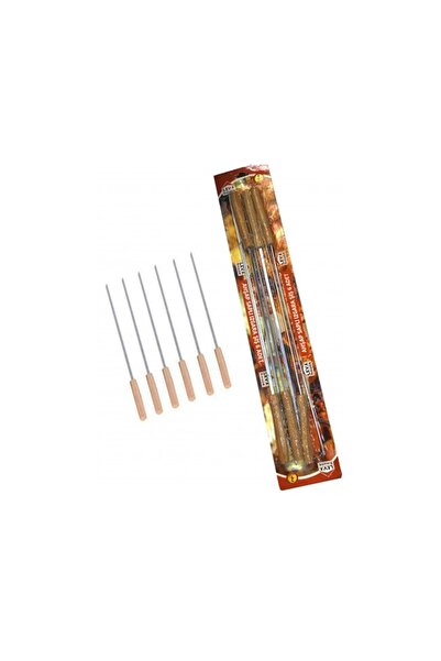 Leva House LEVA AHŞAP SAPLI IZGARA ŞİŞ 6 LI