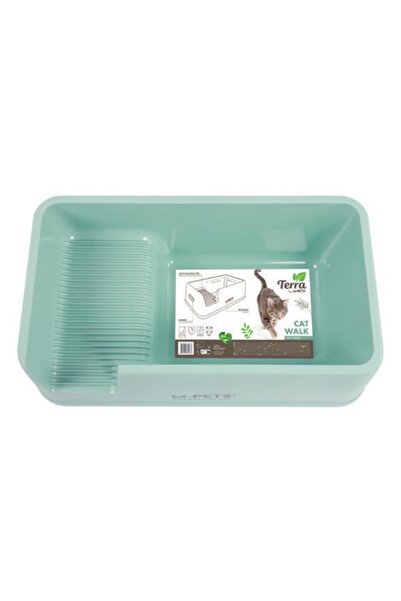 M-PETS Terra Cat Walk Açık Kedi Tuvaleti Sea Green