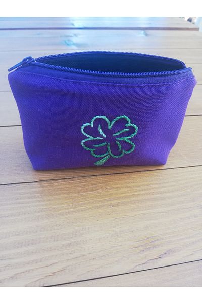Handream Clover Embroidery Purple Wallet/Multipurpose/Gift Purse