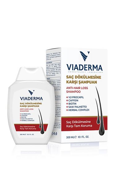 Viaderma 300 ml Sulfate-Free Anti-Hair Loss Shampoo - Repairing Nourishing, Daily Use