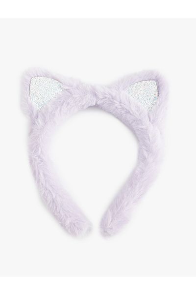 Koton Sequined Plush Crown Ear - Applique Detailed