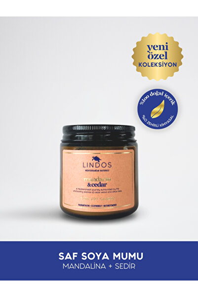 Lindos Aromaterapik Soya Mumu - Mandarin & Cedar - 100 Cc