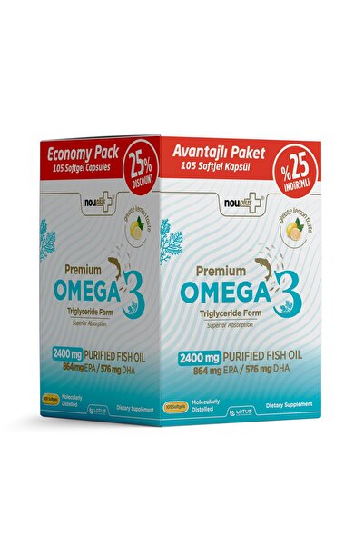 Nouplus Premium Omega, Omega 3 105 Softgel Avantajlı Paket