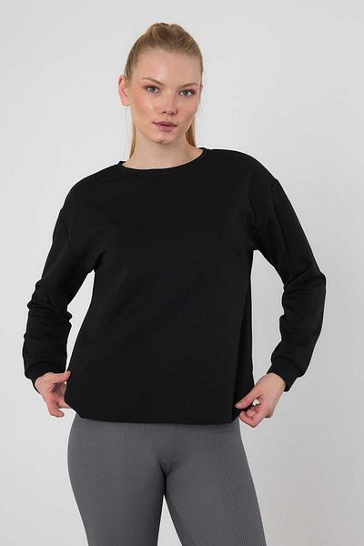 Rays Sweat negru cu tăietură ovală 3007