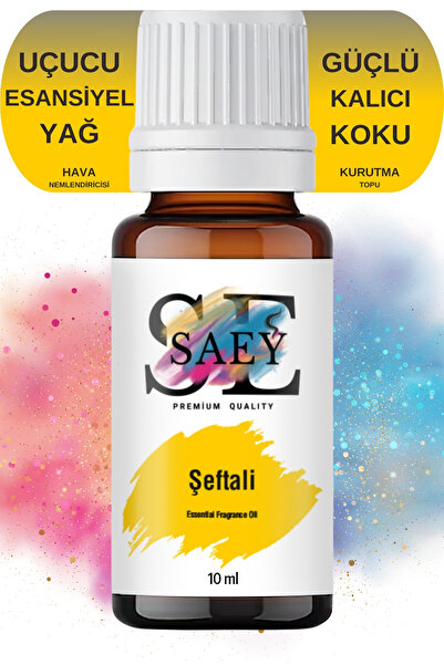 SAEY Şeftali Esansiyel Uçucu Koku Yağ Buhurdanlık Yağı Difüzör Esansı Hobi Es...