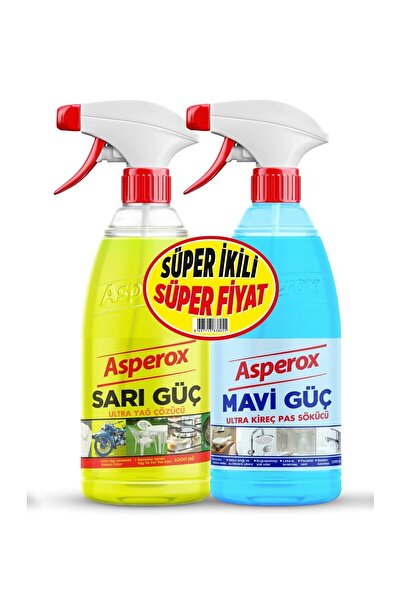 ASPEROX Sarı Güç 1 Litre Mavi Güç 1 Litre
