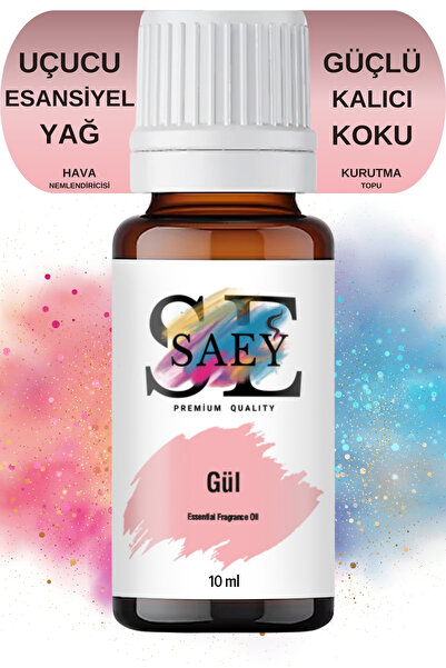 SAEY Gül Esansiyel Uçucu Koku Yağ Buhurdanlık Yağı Difüzör Esansı Hobi Esans ...