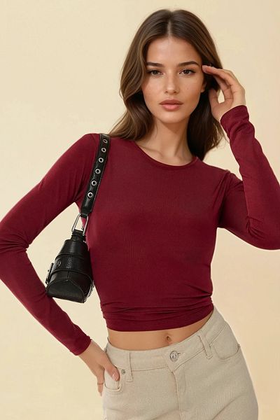 Hiccup Body de bază cu mânecă lungă cu decolteu
