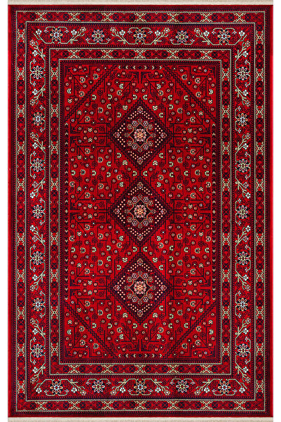 padişah halı Padişah Dubai 62099 010 - Dokuma Otantik Bordo Afgan Desen Salon...