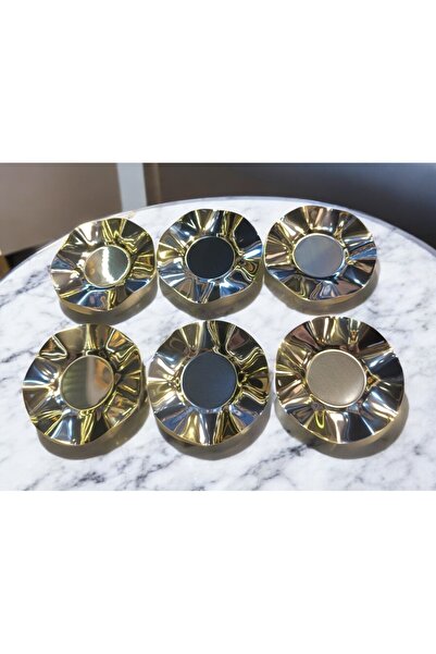 liveisthome طبق شاي ستانلس ستيل مكون من 6 قطع