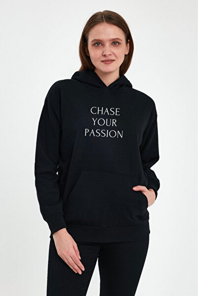 yakamor Unisex με τύπωμα επένδυση fleece Φούτερ με κουκούλα