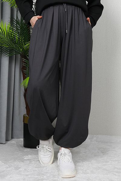 GİZ AGİYİM Anthracite Jagger Trousers - Pleated Design
