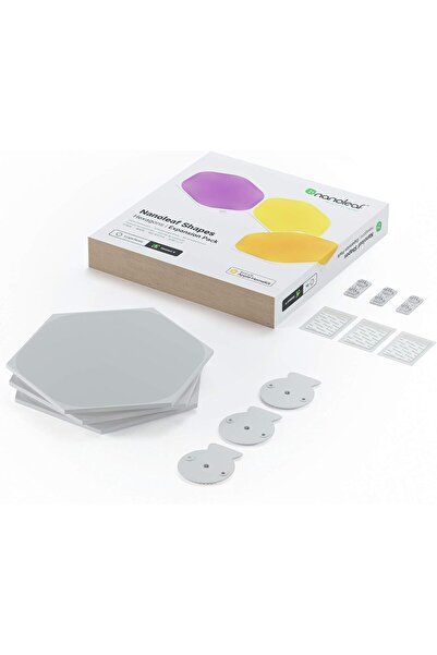 Nanoleaf ألواح توسيع سداسية الشكل باللون الأبيض مكونة من 3 قطع فقط