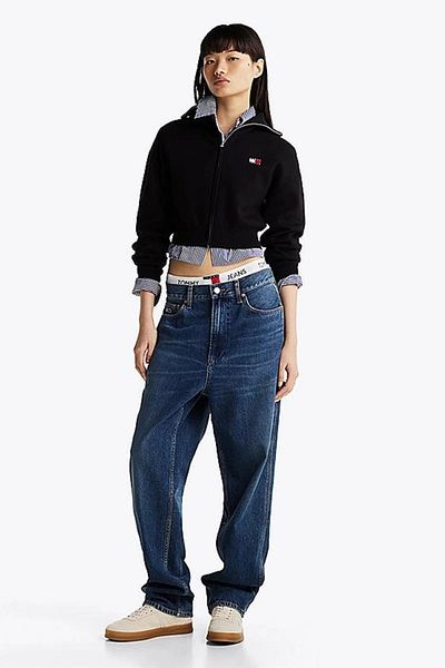 Tommy Hilfiger Women's Black Zipper Cardigan