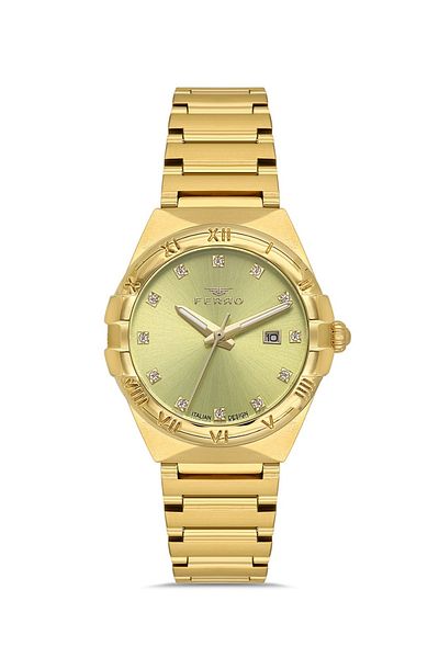 FERRO Fl21472Awt-B Women's Wristwatch (with Bracelet Gift)