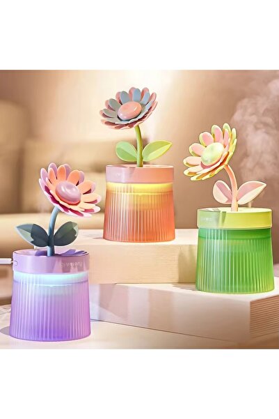 BEYZANA Ayçiçeği Desenli Serin Mist Nemlendirici, Çiçek Şekli Nemlendirici - ...