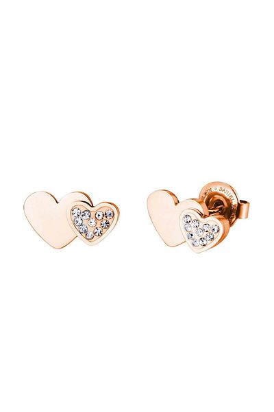 Daniel Klein Mtk11418 Steel Rose Gold Colored Earrings