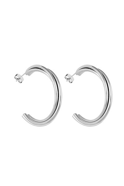 Daniel Klein Mtk11400 Steel Silver Color Earrings