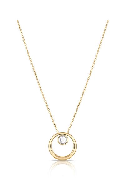 Daniel Klein Mtk11381 Steel Gold Color Necklace
