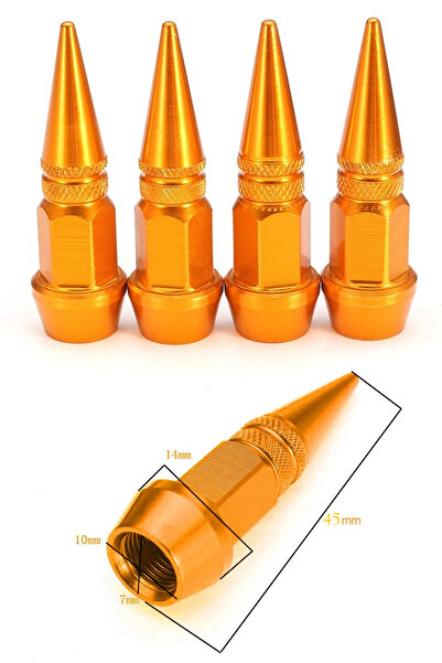 MeyZone Alüminyum Sivri Sibop Kapağı 4'lü Gold Sibob Kapağı 45mm