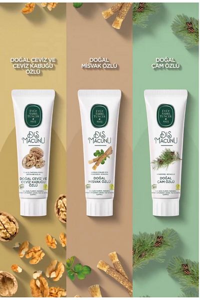 Eyüp Sabri Tuncer Eyüp Sabri Tuncer - Gluten Free and Vegan External Mcun (Pine Extract, Walnut and Walnut Peel, Misvak 90 ml)