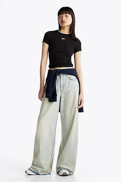 Tommy Hilfiger Tricou subțire Badge Ribbed