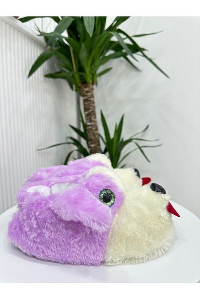 Klay Shoes Animal Figured Plush Home Pantof