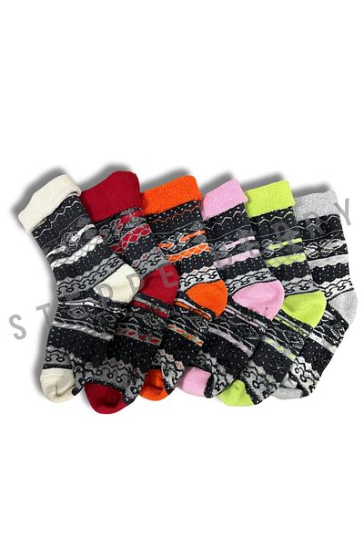 STEPPE BERRY Pack of 6 Women's Terry Pilates Yoga Socks