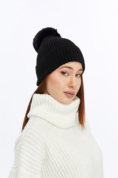 Aghilo Beretă de lână cu pompon pentru femei