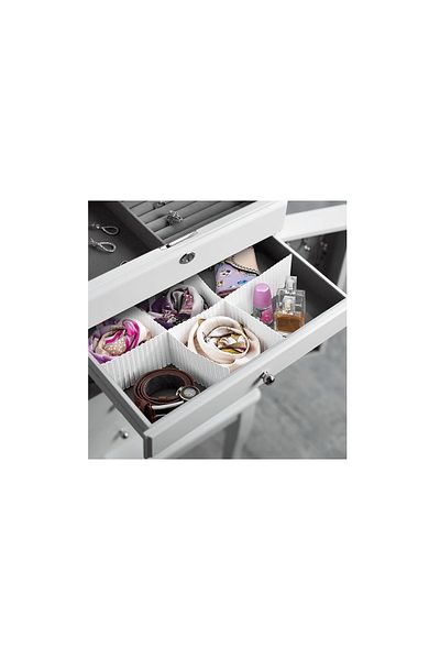 ALPAR Adjustable Cuttable Drawer Organizer 4 Pieces 10 X 40 cm Drawer Cutlery Organizer
